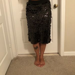 Black Legend Sequins Skirt